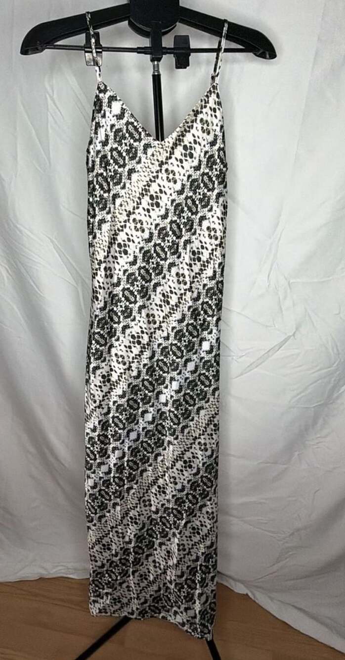 SINGLE Los Angeles Galina Sobolev Designer Ikat Boho Faux Wrap Maxi Dress L NWT